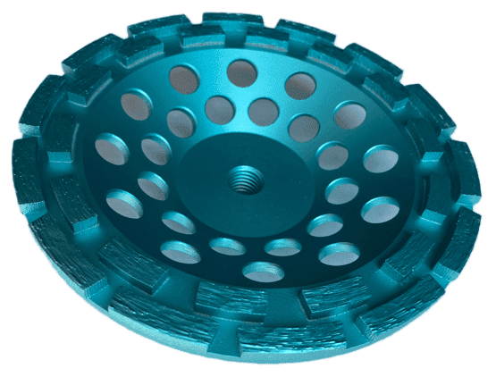 7' Premium Double Row Cup Wheel, 5 / 8'-11 Threaded Hub